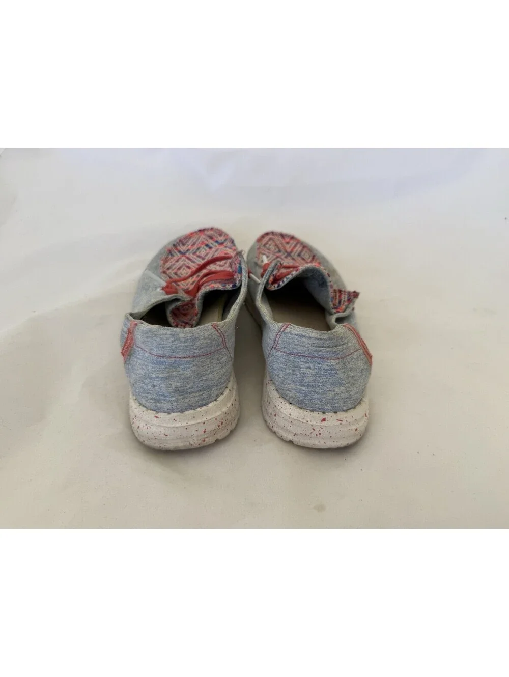 Hey Dude Wendy Playa Vista Rojo Shoes Size 7 Multicolor Speckled Soles